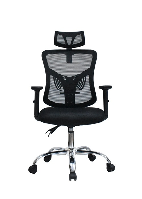 FlexCore Ultra – Silla Ejecutiva Ergonómica con Cabecera Ajustable y Soporte Lumbar en Malla
